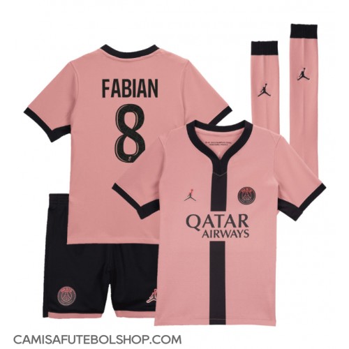 Camisa de time de futebol Paris Saint-Germain Fabian Ruiz #8 Replicas 3º Equipamento Infantil 2024-25 Manga Curta (+ Calças curtas)